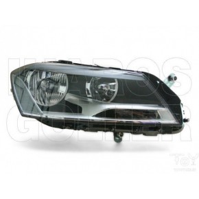Левая фара с регулирующим мотором внутри черная Volkswagen Passat B7