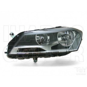 Правая фара с регулирующим мотором внутри черная Volkswagen Passat B7