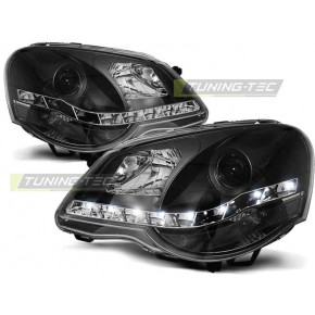 Тюнинг - комплект линзованных фар с led (светодиоды) с дхо Volkswagen Polo