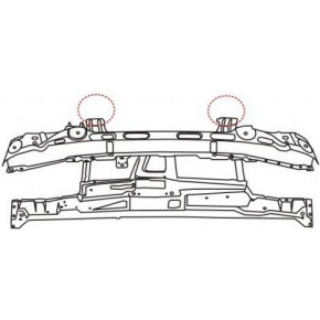 Суппорт радиатора 1.4, 1.6 без кондиционера Volkswagen Polo Classic / Caddy