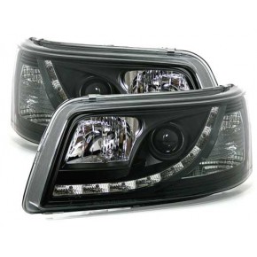 Тюнинг - комплект линзованных фар с дхо Volkswagen Transporter T5