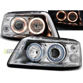 Тюнинг - комплект линзованных фар ангельские глазки Volkswagen Transporter T5