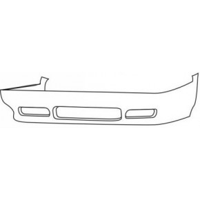 Спойлер переднего бампера черный Volvo 850