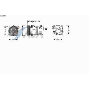 Компрессор кондиционера Volvo S40 / V40