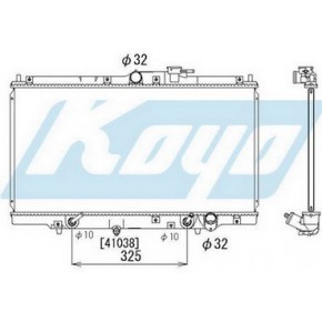 Радиатор охлаждения (автомат) 2 2.2 (1 ряд) (сd/prelude 97 - ) Honda Accord СС7 CE CG7 ЕВРО
