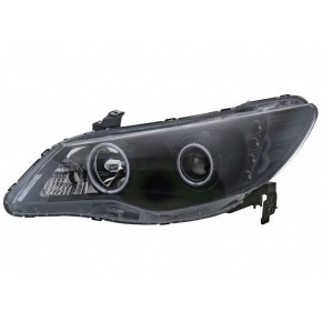 Тюнинг - комплект линзованных фар ангельские глазки с led (светодиоды) Honda Civic - 8 поколение седан