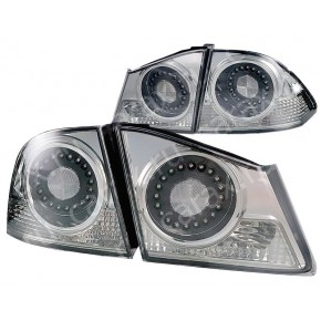 Тюнинг - комплект задних фонарей внешний + внутренний с led (светодиоды) (седан) Honda Civic - 8 поколение седан