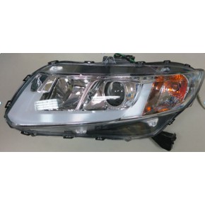 Тюнинг - комплект линзованных фар с светящимися секциями внутри хром (седан) Honda Civic - 9 поколение седан