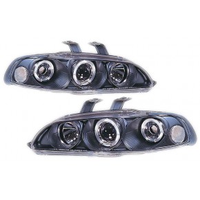 Тюнинг - комплект линзованных фар ангельские глазки (3 дв) Honda Civic - 5 поколение