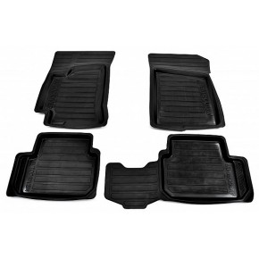 Коврики салона резиновые с бортиком для Chevrolet Lanos (2005-)
