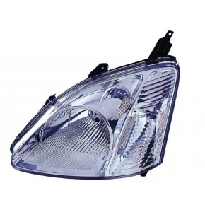 Левая фара с регулирующим мотором (3 дв) (5 дв) (хэтчбэк) внутри хром Honda Civic - 7 поколение седан / купе хетчбек