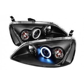 Тюнинг - комплект линзованных фар ангельские глазки Honda Civic - 7 поколение седан / купе хетчбек