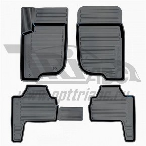 Коврики салона резиновые с бортиком для Mitsubishi Pajero Sport (2008-)