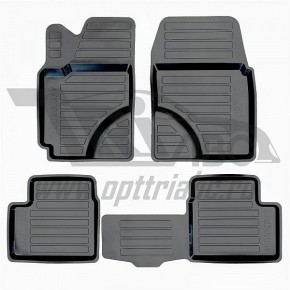 Коврики салона резиновые с бортиком для Toyota Corolla (2003-2006)