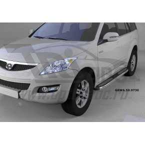 Пороги алюминиевые (Zirkon) Great Wall Hover (Грейт Вол Ховер) (H3, H5) (2010-)