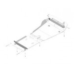 Защита двигателя,пер. дифференц.,кпп Toyota Land Cruiser Prado 150 V-4.0 бензин (09-14-) 2 части (5 мм, Алюминий)