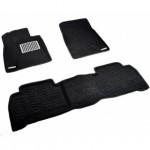 Коврики салона текст.Toyota Land Cruiser 200 2008 3D Pradar с бортиком черные (с металлическим подпятником)