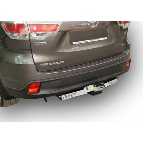 Фаркоп для TOYOTA HIGHLANDER 2013-... (С НЕРЖАВЕЮЩЕЙ ПЛАСТИНОЙ) (без электрики)