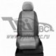 Чехлы AUDI A3 8P 2003-2012. Боковины: Тёмно-серые. Середина: Светло-серая с перфорацией. Спинка: Тёмно-серая экокожа