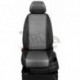 Чехлы AUDI A4 B7 2004-2009. Боковины: Черные. Середина: Белая с перфорацией. Спинка: Чёрная экокожа