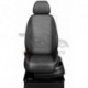 Чехлы AUDI A4 B7 2004-2009. Боковины: Черные. Середина: Чёрная алькантара. Спинка: Чёрная экокожа