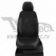 Чехлы AUDI A4 B7 2004-2009. Боковины: Черные. Середина: Чёрная с перфорацией. Спинка: Чёрная экокожа