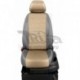 Чехлы AUDI A4 B7 2004-2009. Боковины: Черные. Середина: Шоколад с перфорацией. Спинка: Чёрная экокожа