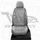 Чехлы AUDI A6 C6 2001-2011. Боковины: Светло-серые. Середина: Светло-серая с перфорацией. Спинка: Светло-серая экокожа