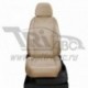 Чехлы BMW X1 E84 2009-. Боковины: Бежевые. Середина: Бежевая с перфорацией. Спинка: Бежевая экокожа
