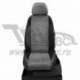 Чехлы CHEVROLET Epica 2006-2012. Боковины: Черные. Середина: Серая с перфорацией. Спинка: Чёрная экокожа