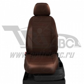 Чехлы CHEVROLET Epica 2006-2012. Боковины: Шоколад экокожа. Середина: Шоколад с перфорацией. Спинка: Шоколад экокожа