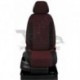 Чехлы DODGE Caliber 2006-2013. Боковины: Чёрный креп. Середина: Квадрат жаккард. Спинка: Чёрная экокожа