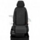Чехлы FORD Ranger 2006-2012. Боковины: Чёрный креп. Середина: Белая точка, жаккард. Спинка: Чёрная экокожа