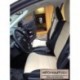 Чехлы HONDA CR-V IV 2012-. Боковины: Черные. Середина: Бежевая с перфорацией. Спинка: Чёрная экокожа