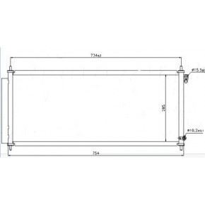 Конденсатор (радиатор) кондиционера Honda Jazz / Fit