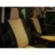 Чехлы MAZDA 3 2003-2009. Боковины: Черные. Середина: Бежевая с перфорацией. Спинка: Чёрная экокожа