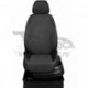 Чехлы MERCEDES-BENZ E W211 2002-2009. Боковины: Чёрная экокожа. Середина: Серый креп. Спинка: Чёрная экокожа