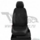 Чехлы MITSUBISHI L200 IV 2006-2015. Боковины: Черные. Середина: Чёрная с перфорацией. Спинка: Чёрная экокожа