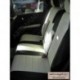 Чехлы NISSAN X-Trail 2001-2007. Боковины: Черные. Середина: Белая с перфорацией. Спинка: Чёрная экокожа