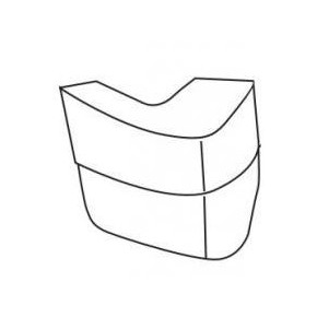 Боковина заднего бампера левая черная Isuzu Rodeo / Opel Frontera