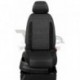 Чехлы SUZUKI Vitara 1988-2006. Боковины: Чёрный креп. Середина: Синяя точка, жаккард. Спинка: Чёрная экокожа