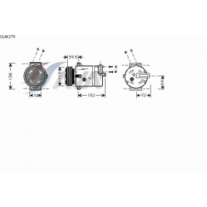 Компрессор кондиционера Isuzu Rodeo / Opel Frontera