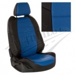 Чехлы для Hyundai Elantra VI (AD) с 15г. (Экокожа Черный + Синий)