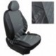 Чехлы для Hyundai Solaris II Sd / Kia Rio IV Sd/Hb (X-Line) с 17г. (Экокожа ромб Черный + Серый)