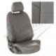 Чехлы для Hyundai Solaris II Sd / Kia Rio IV Sd/Hb (X-Line) с 17г. (Экокожа Серый + Серый)