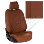 Чехлы для Renault Logan II 40/60 / Sandero II (без подушек безопасности) c 14г. (Экокожа Коричневый + Коричневый)