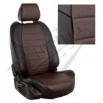 Чехлы для Skoda Octavia A-7 Ambiente (без подлокотника) Hb/Wag с 13г. (Экокожа Черный + Шоколад)