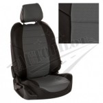 Чехлы для Toyota Corolla Sd c 07-13г. (Экокожа Черный + Серый)