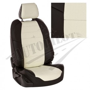 Чехлы для Volkswagen Polo Sd (40/60) с 09г. (Экокожа Черный + Белый)