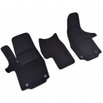 Коврики салона текстильные для VW T6 2015 2-мест. (пер 2 шт+перемычка) (черные)